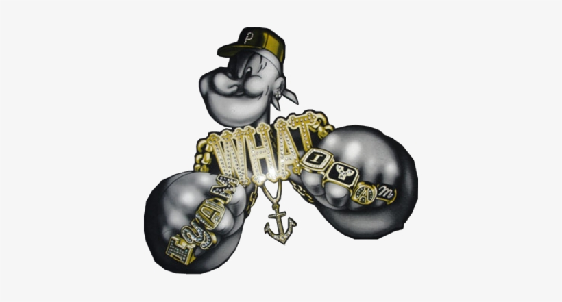 Popeye Gangsta Psd16077 - Thug Life Gangster Art, transparent png