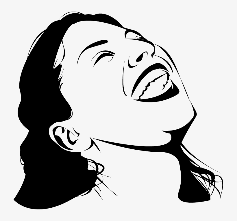 Laughing Lady Vector Art Free Download - Laughing Vector, transparent png