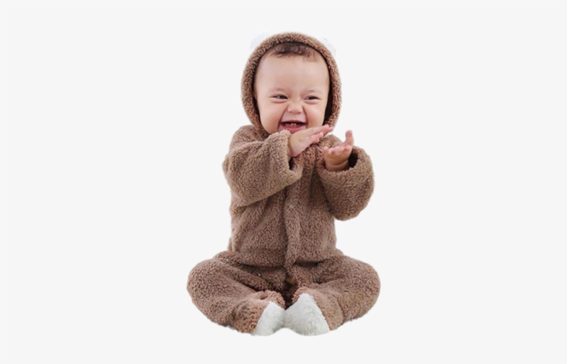 Khaki "fuzzy Wuzzy" Romper - Spring Autumn Baby Clothes Flannel Baby Boy Clothes, transparent png