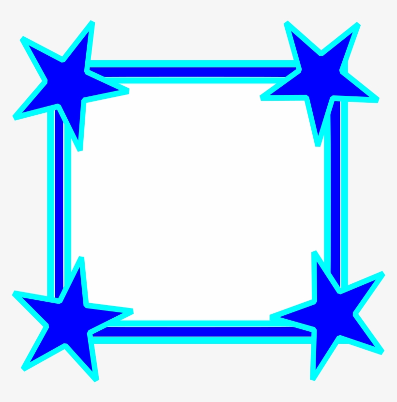 Bright - Blue Star Frame, transparent png