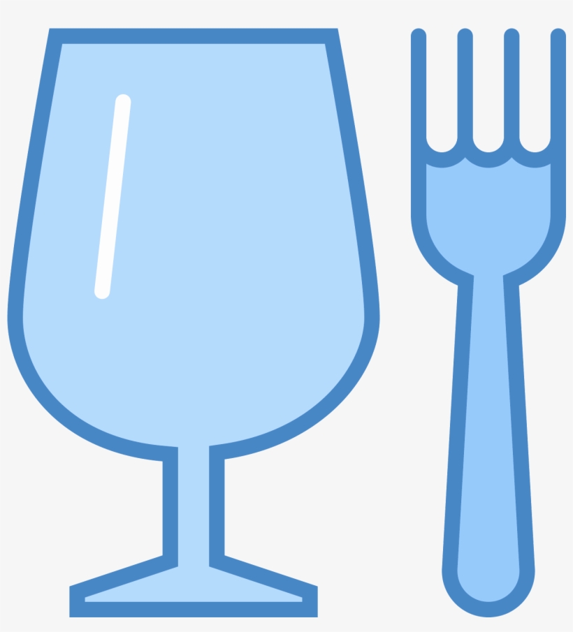 This Icon Contains A Glass And A Fork - Food, transparent png