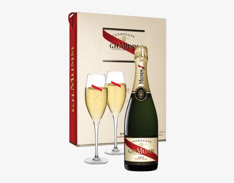 Champagne Mumm Cordon Rouge - Mumm Cordon Rouge Brut Nv & Glasses, transparent png