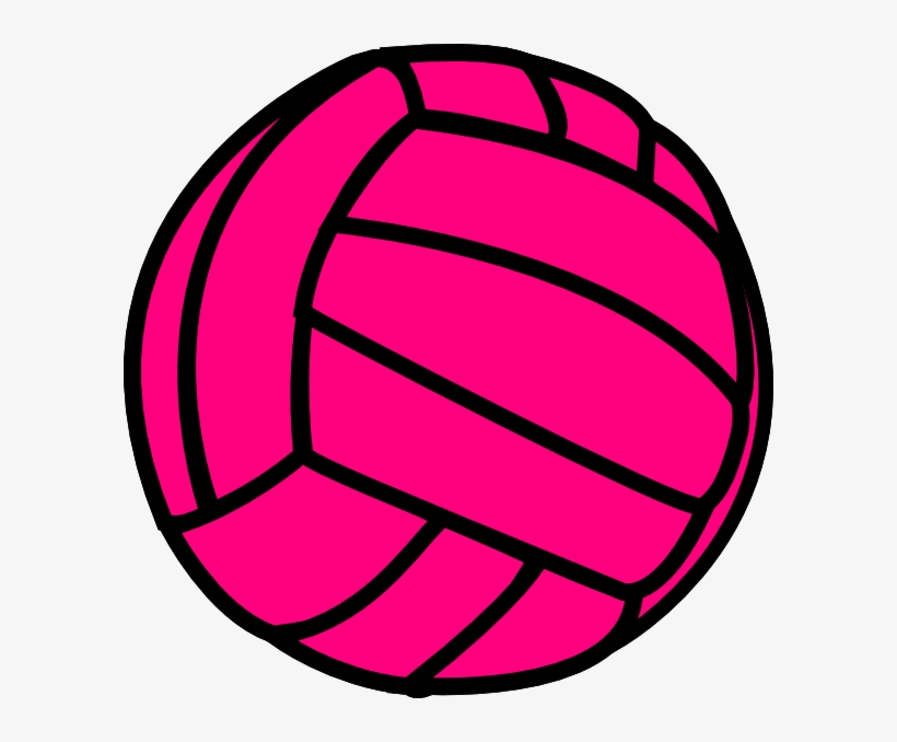 Pink Volleyball Outlines Clipart Banner Freeuse - Soccer Ball And Volleyball, transparent png