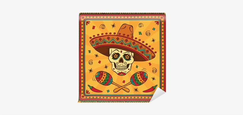 Cartoon Sugar Skull, transparent png