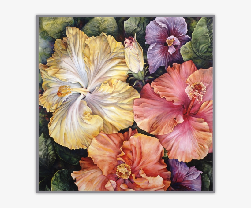 "on The Kona Side" - 100cm Cotton Cambric Fabric Orange Curtain Making Floral, transparent png