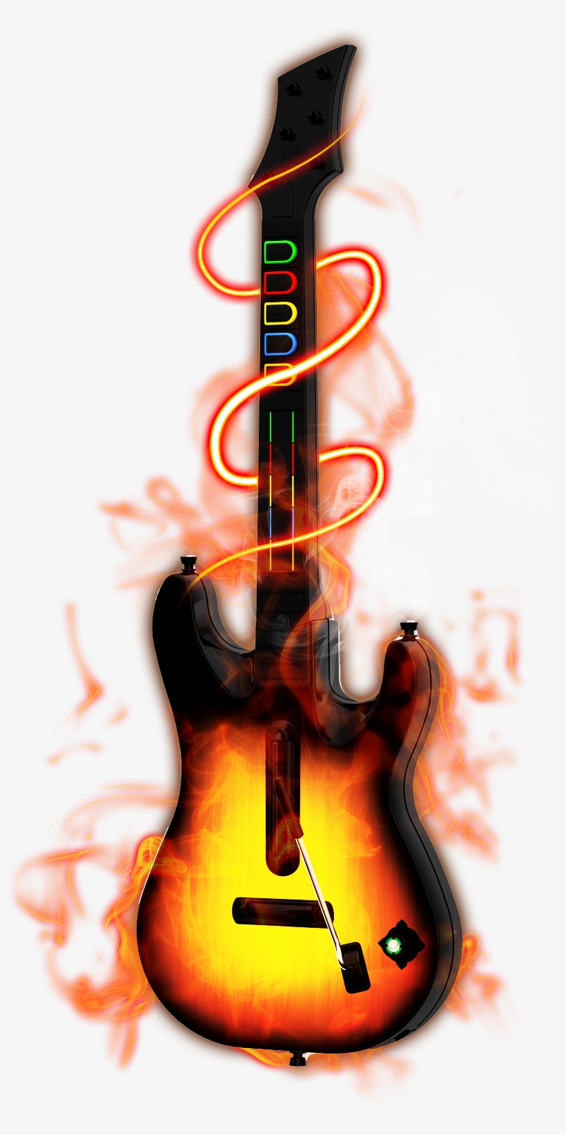 , F - Guitarra Electrica Con Fuego Png, transparent png
