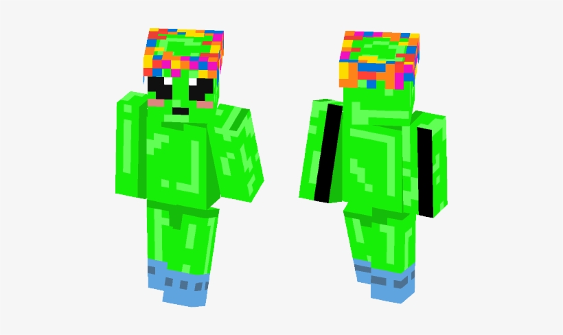 Alien W Socks And Flower Crown Flower Crown Minecraft - Graphic Design, transparent png