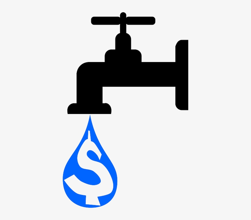 Water, Water Tap, Tap, Faucet, Cost, Dollars - Water Tap Clipart, transparent png