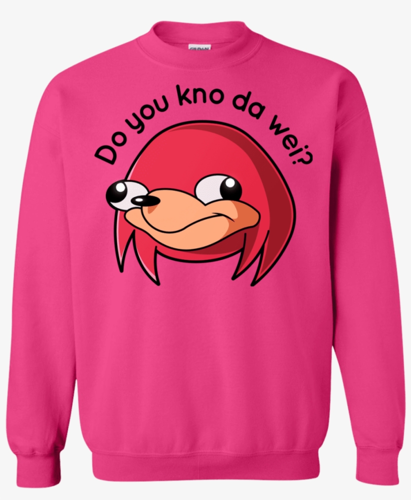 Ugandan Knuckles Crewneck Sweatshirt - Dear God Let There Be Someone Behind Me To Read This, transparent png