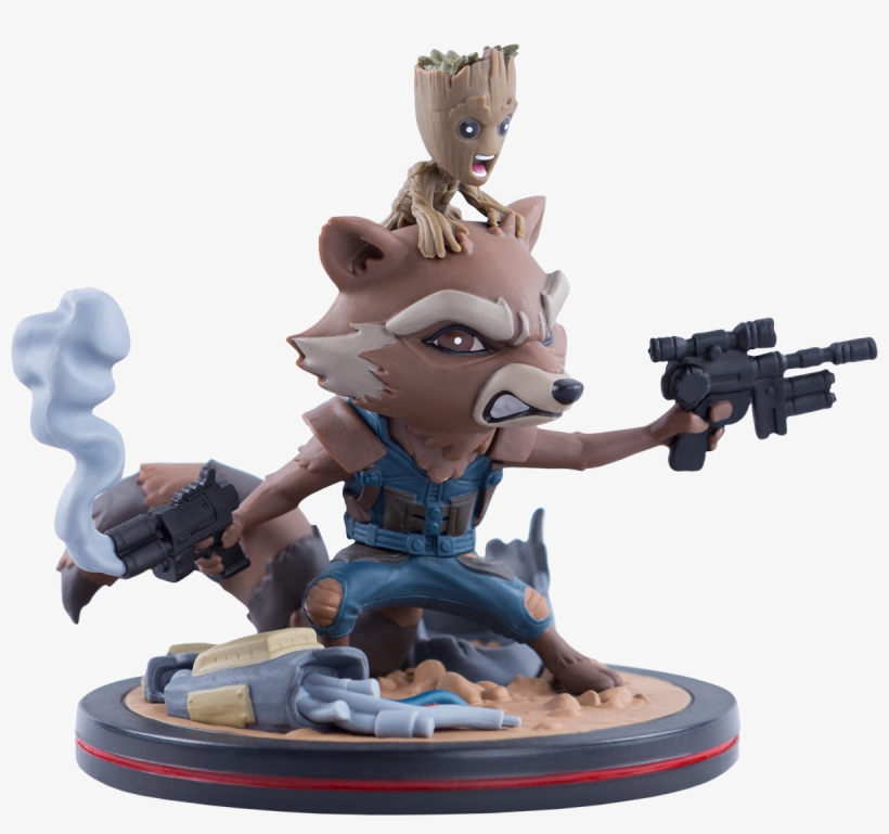Guardians - Rocket And Groot Q Fig, transparent png
