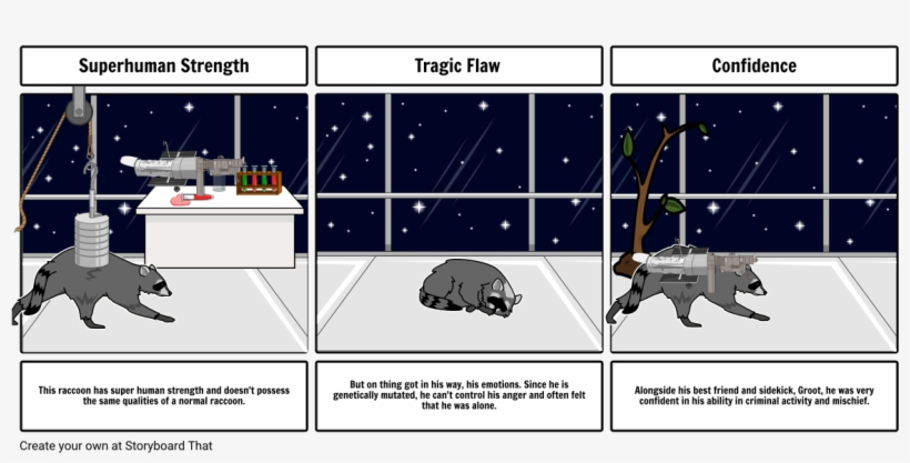 Rocket Raccoon Storyboard - Illustration, transparent png