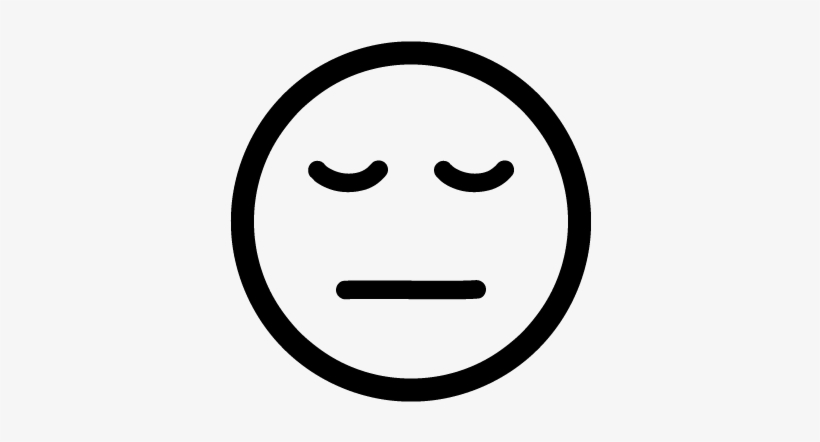 Svg Png - Neutral Emoticon Black And White, transparent png
