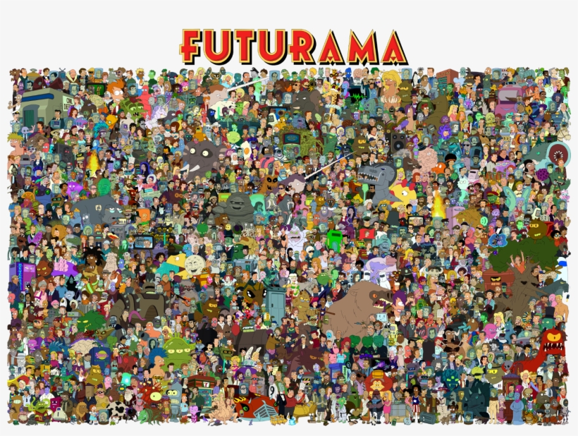 Where's Waldo - Futurama Characters, transparent png