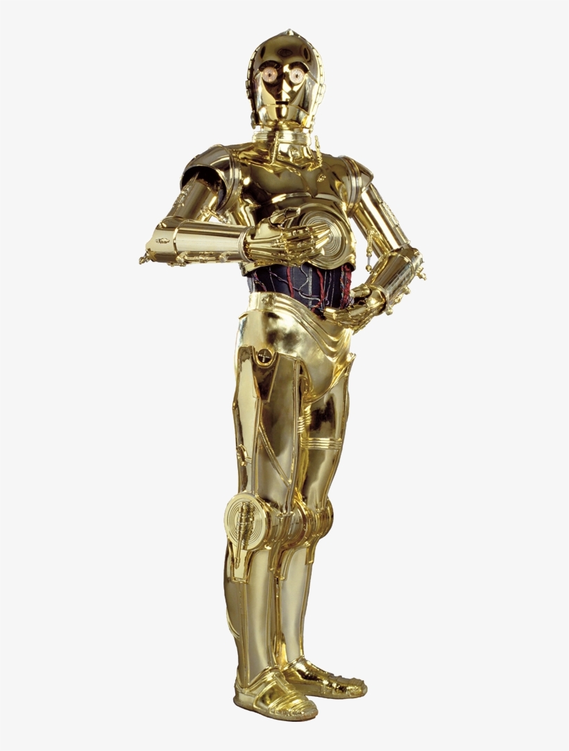 C-3po Render 02 - Roommates C-3po Giant Wall Sticker, transparent png