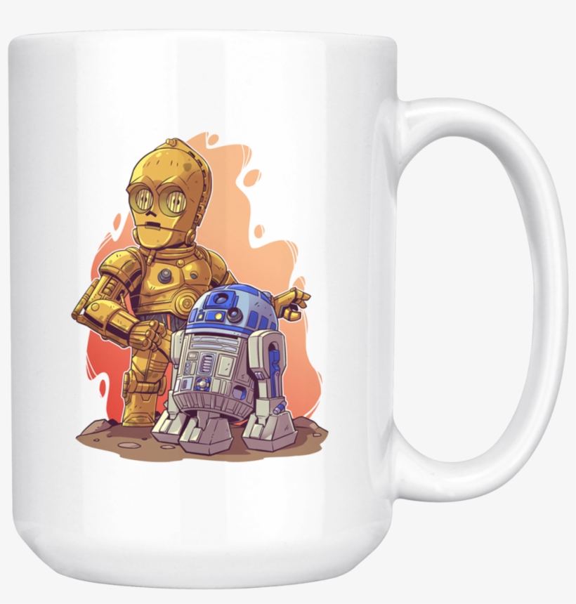 C3po And R2d2 Chibi Mug Star Wars - Star Wars R2d2 Cartoons, transparent png