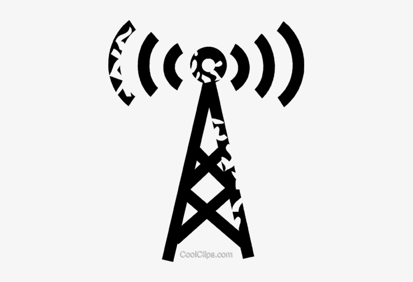 Radio Tower Royalty Free Vector Clip Art Illustration - Radio Tower Png Royalty Free, transparent png