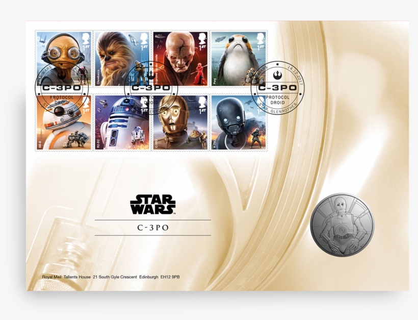 Star Wars™ C3po Brilliant Uncirculated Medal Cover - Star Wars Medal Cover R2-d2 - Am049, transparent png