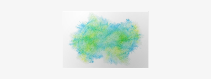 Painted Green Watercolor Stain, Design Element Poster - Painting, transparent png