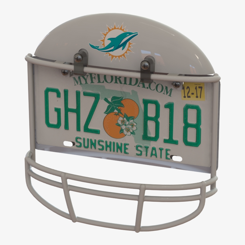 Miami Dolphins Helmet Frame - Mimai Dolphins License Plate Frame, transparent png