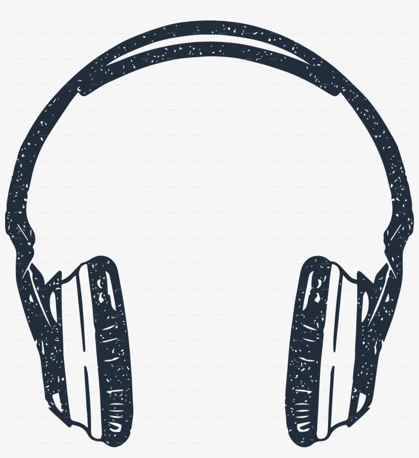 Drawn Headphone Hipster - Headphones Vector, transparent png