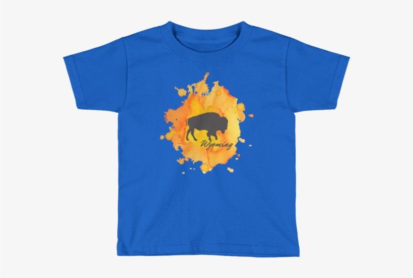 Wyoming Watercolor Burst Bison - Apollo 11 Shirt, transparent png