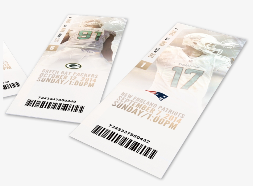 Miami Dolphins Tickets, transparent png