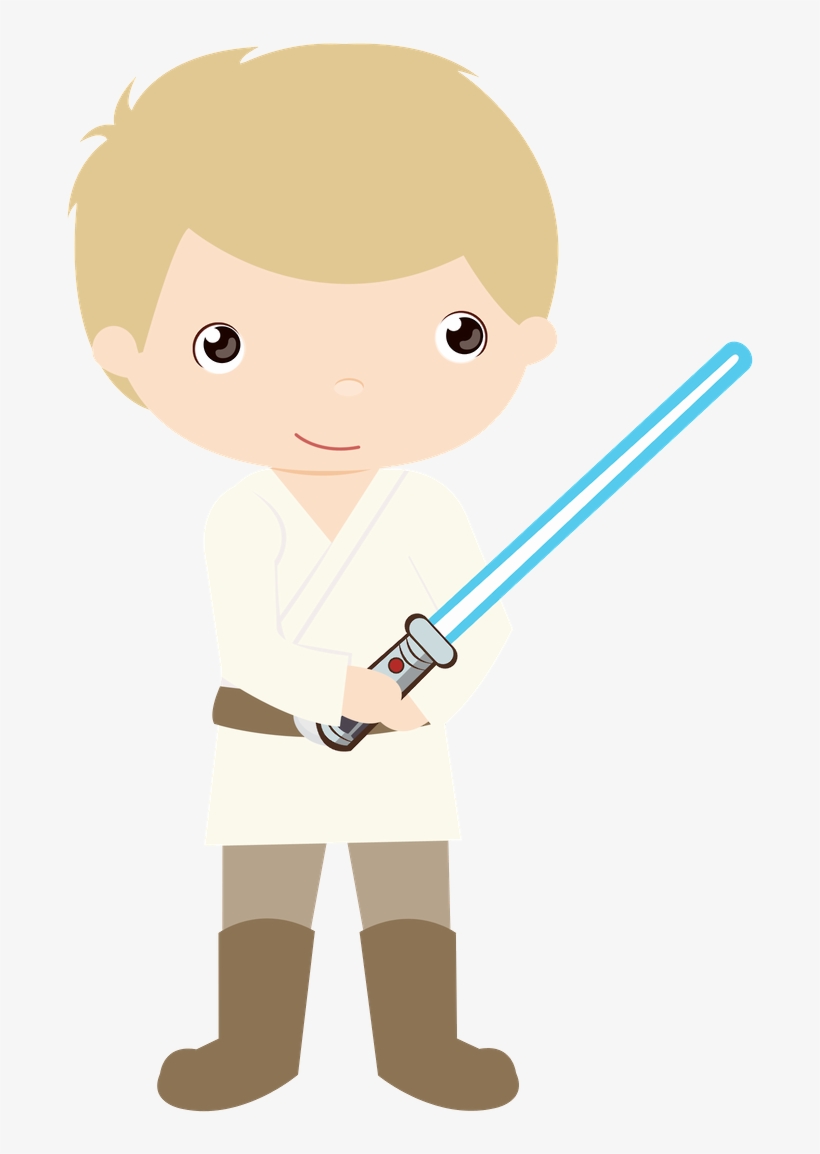 Jedi Clipart At Getdrawings - Cute Luke Skywalker Cartoon, transparent png