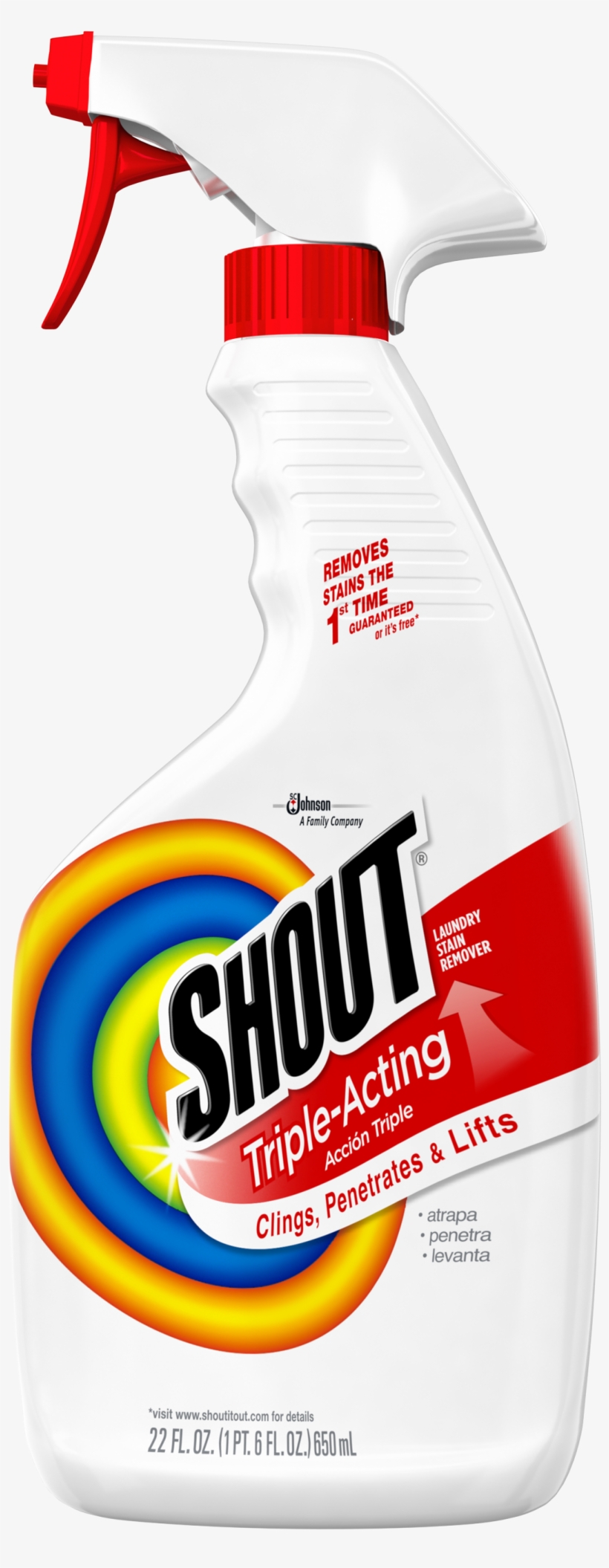 Shout® Trigger Is Packed With Stain-fighting Ingredients - Shout Cleaner, transparent png