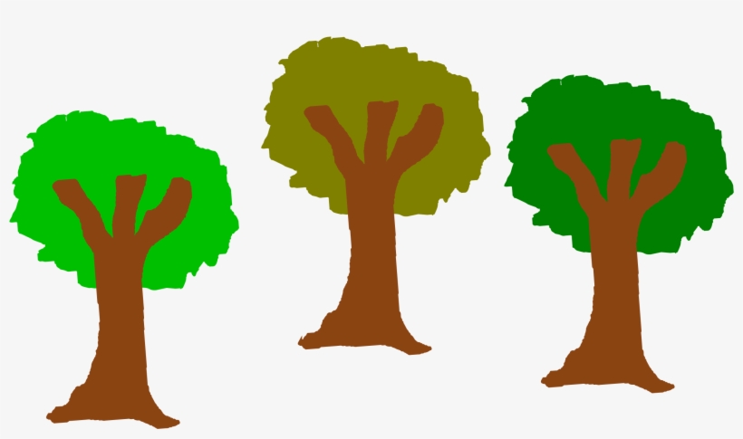 Big Image - Clip Art Of 3 Trees, transparent png