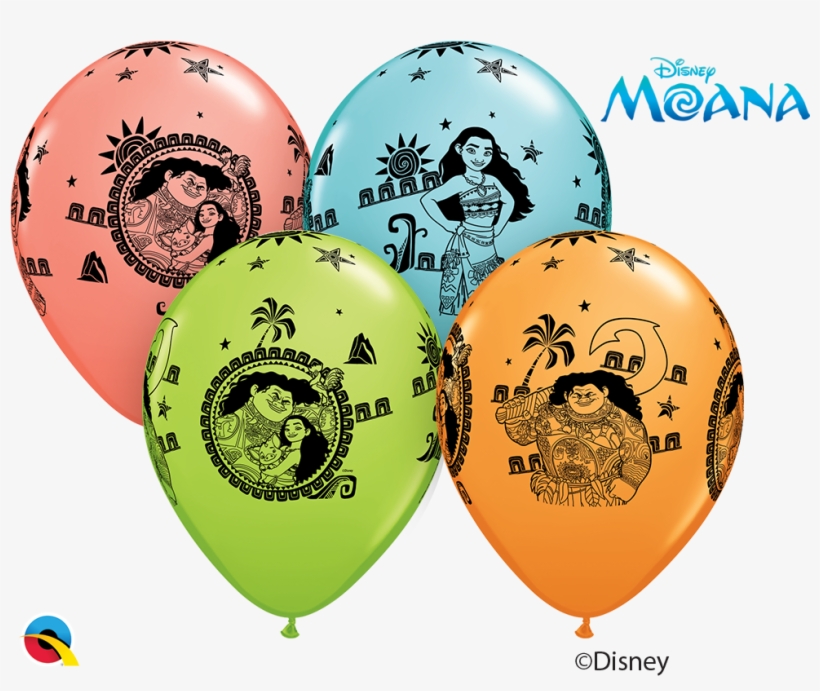 Moana & Maui - 5th Birthday Moana Balloons, transparent png