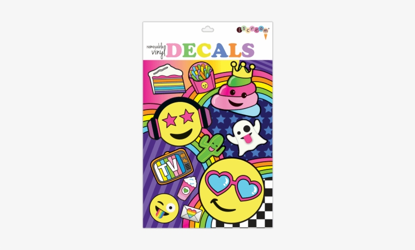 Emoji Party Decals Large - Iscream Groovy Patches Sheet Of Repositionable Vinyl, transparent png