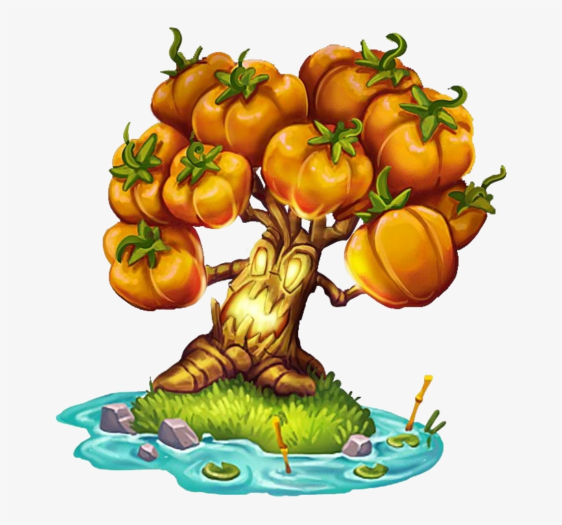 Pumpkin Tree - Pumpkin Tree Clip Art, transparent png