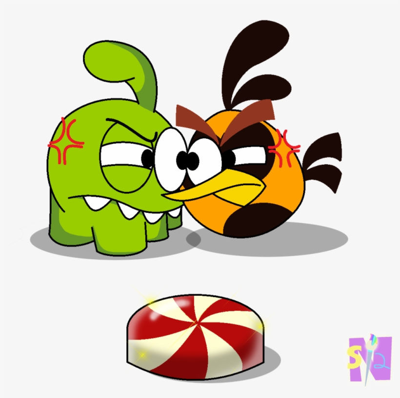 Orange Bird Who Will Get The Candy All Angry Birds - Angry Birds Pink Bird And Orange Bird, transparent png