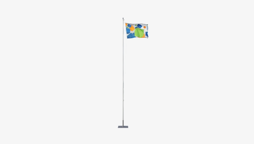 Flagpole Standard With Base Plate 22" X 22" With Landscape - Printing, transparent png