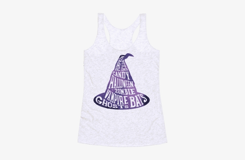 Halloween Witch's Hat Racerback Tank Top - No Fuck Boy Allowed, transparent png