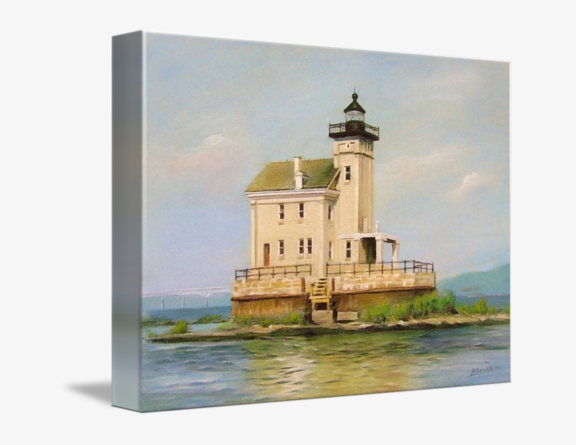 Kingston Lighthouse On Hudson River By Yunyi Gallerywrapped Canvas