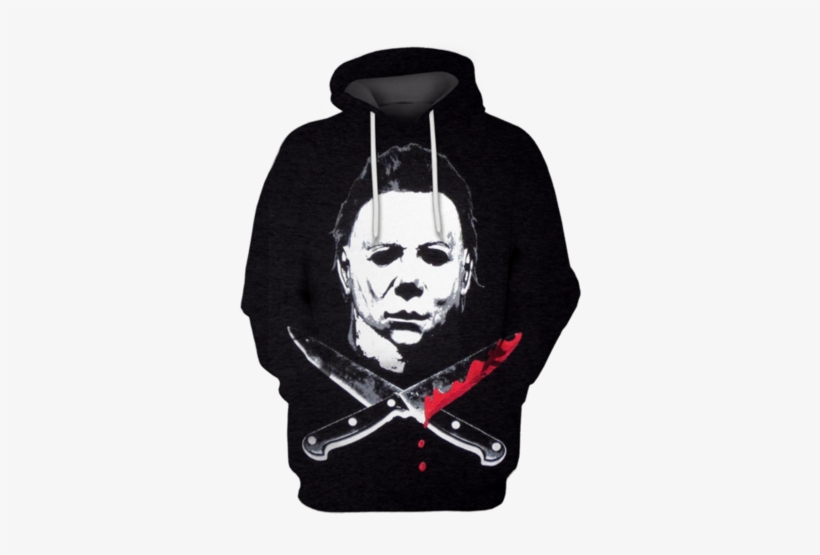 3d Michael Myers Tshirt - Rock Rebel Halloween 2 Micheal Myers Cross Knives Bi-fold, transparent png