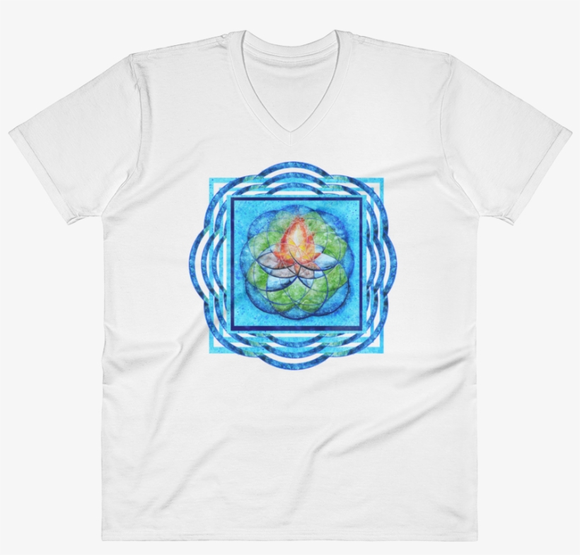 Sacred Bonfire V Neck T Shirt - Active Shirt, transparent png
