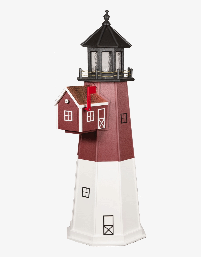 Barnegat Lighthouse Mailbox - Beaver Dam Woodworking Llc Amish Handcrafted Poly Garden, transparent png