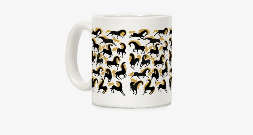 Fiery Wild Horses Coffee Mug - Horse, transparent png