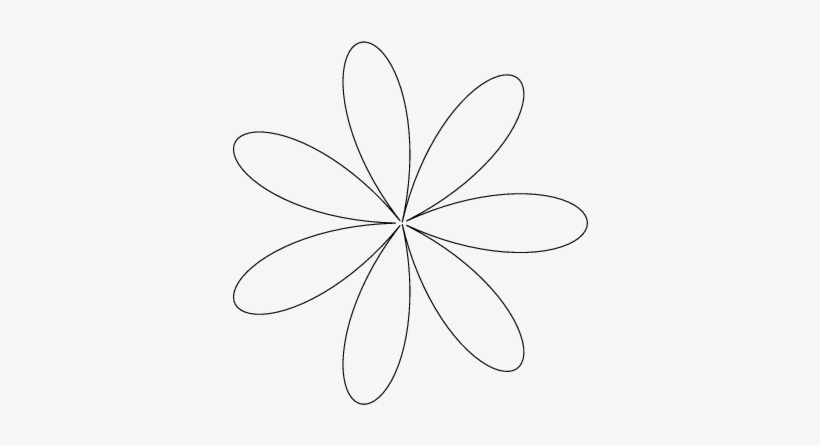 A Flower Graph F On Seven Edges (petals) - Flower Graph Png, transparent png