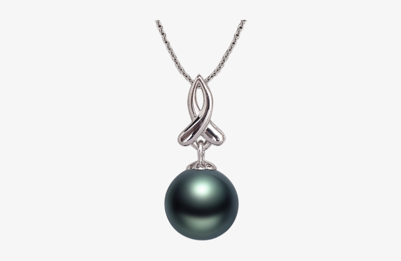 Tahitian Pearl Pendant In White Gold - Tahitian Pearl, transparent png