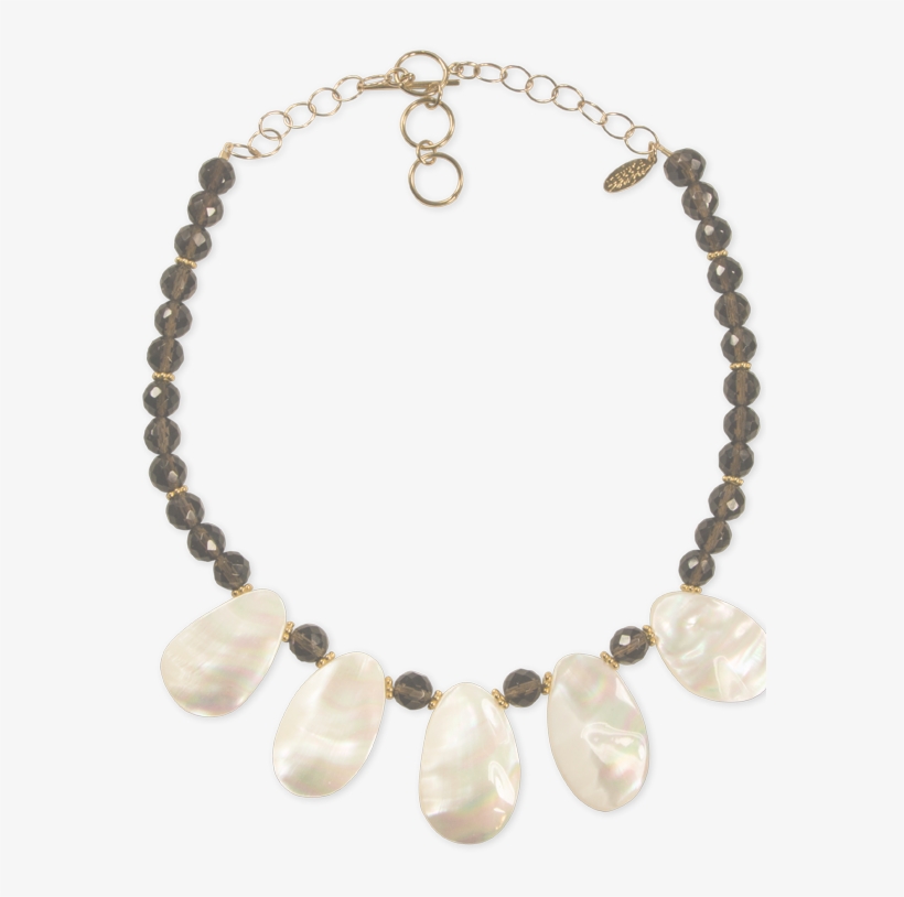 Smoky Quartz Mother Of Pearl Necklace - Silver Top Gsv Bottom Pat P, transparent png