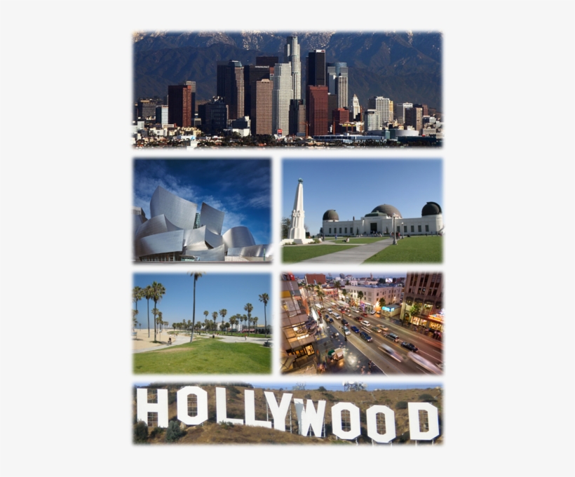 Te-collage Los Angeles - Hollywood Sign, transparent png