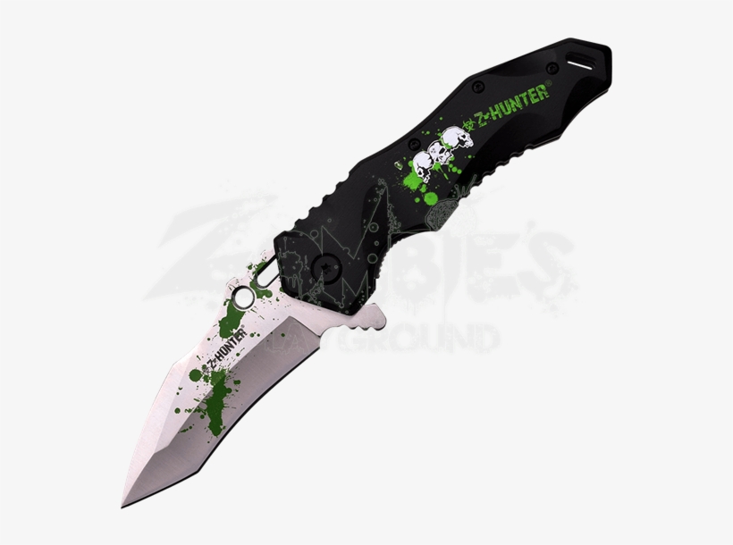 Green Blood Z-hunter Knife - Coltello Z-hunter Liner Lock A/o Black Red White, transparent png
