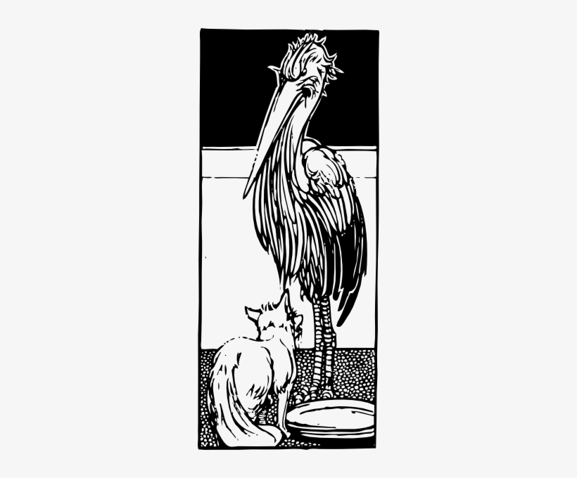 The Fox And The Stork Svg Clip Arts 258 X 600 Px, transparent png