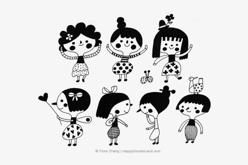 7girlssketch - Doodle For Girls, transparent png