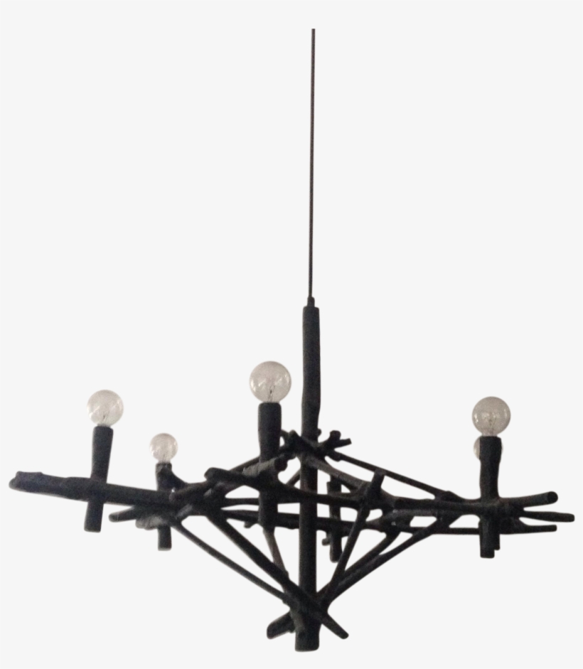 Gauze Wrapped Bamboo Chandelier - Library, transparent png