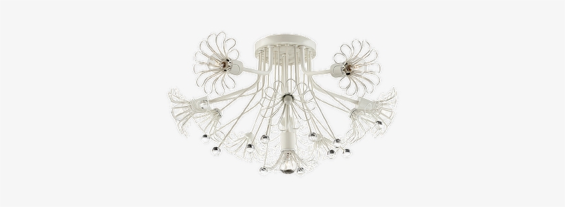 Kate Spade Keaton White Wire Bouquet Flush Mount - Kate Spade Keaton Bouquet Flush Mount, Light Cream, transparent png