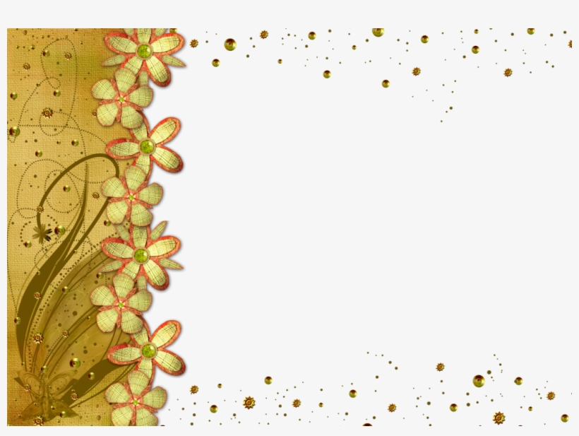 Gold Flower Frame Png Transparent Picture - Gold Flower Frame Png, transparent png